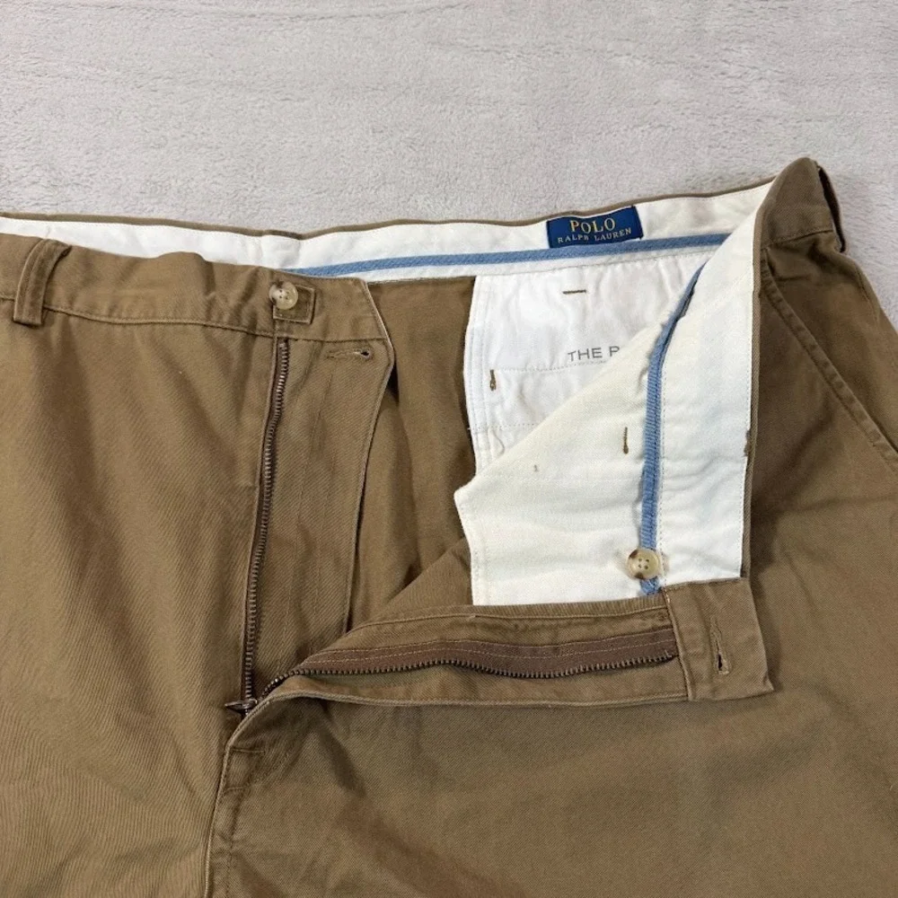 Polo Ralph Lauren Chino Pants Mens 50x34 Tan Classic Fit Stretch Cotton Twill